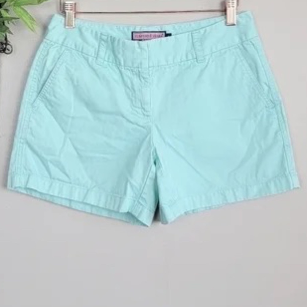 Vineyard Vines Everyday Chino Mint Pastel Green Cotton Mid Rise Shorts 4